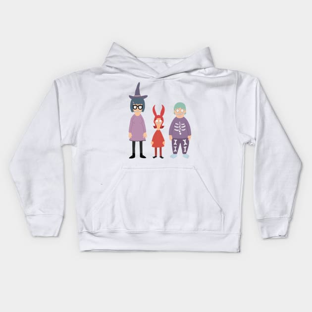 Oggies Boys - The Belchers Kids Hoodie by gray-cat